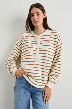  Dames Joan Sweatshirt Carmel Stripe | Rails Truien