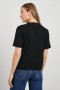  T-shirt noir en coton et cachemire pour femme | Rails Tops