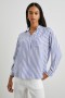  Chemise Elle pour femme à rayures bleues et blanches | Hauts Rails