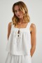  Haut blanc Enya pour femme | Hauts Rails