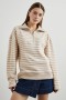  Sweat-shirt Parker pour femme, rayures beige chiné | Pulls Rails