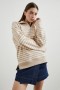  Sweat-shirt Parker pour femme, rayures beige chiné | Pulls Rails