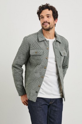  Veste-chemise Claude pour homme, matelassée écru basque | Vestes et manteaux Rails