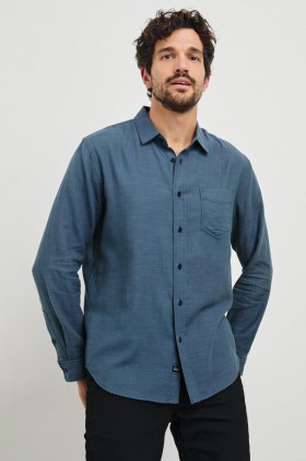  Chemise Wyatt pour homme, bleu marine | Chemises Rails