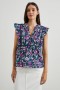  Damen-Top „Misha“ mit Holzschnitt-Blumenmuster | Rails Tops