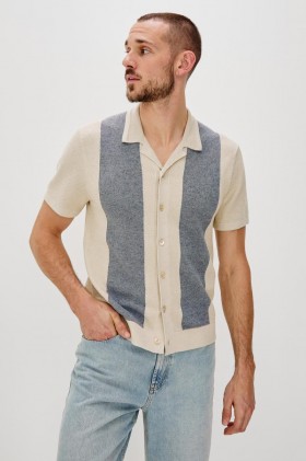  Atwood Herrenhemd Ecru Chambray | Rails Hemden