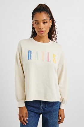 Rails Signature Damen-Sweatshirt, Elfenbein | Pullover