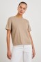  Γυναικείο T-shirt από βαμβακερό κασμίρ Heather Oat | Rails Tops